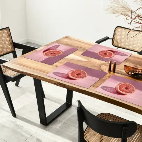 Grapefruit - Roze - Disco - Shiny Placemat vinyl groot -zzsfeer4_Kitchenyeah-website