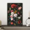 Stilleven met bloemen in een glazen vaas - Schilderij van Jan Davidsz. de Heem canvas 2cm klein -sfeer6