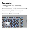 Kronkelende lijnen - Blauw - Bruin - Minimalistisch Muismat XXL klein 681 -sfeer5