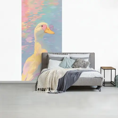 Eend - Zonnebril - Water fotobehang vinyl groot -slaapkamer