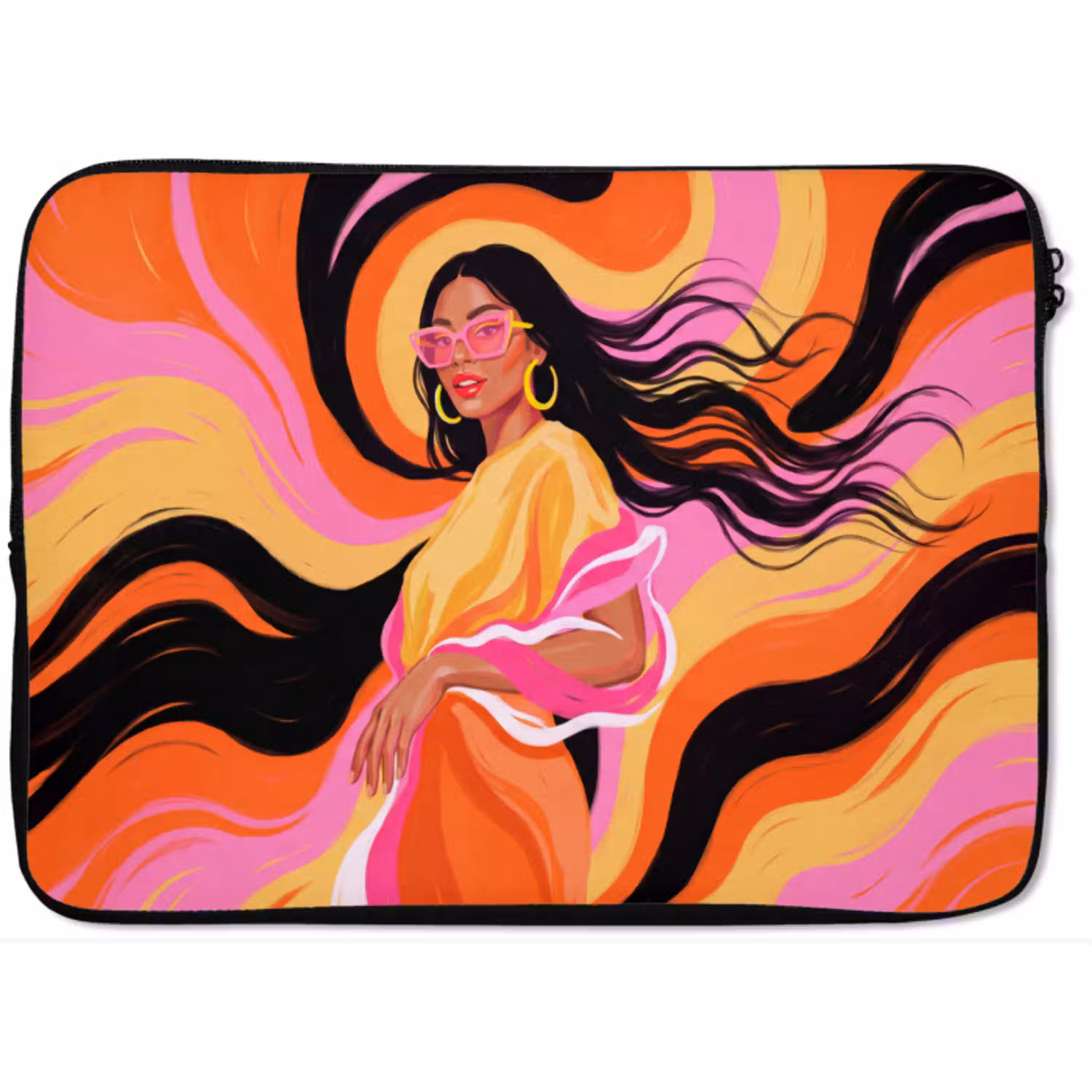 Vrouw - Zonnebril - Abstract - Kleurrijk laptophoes neopreen klein -zkaufland3dotto