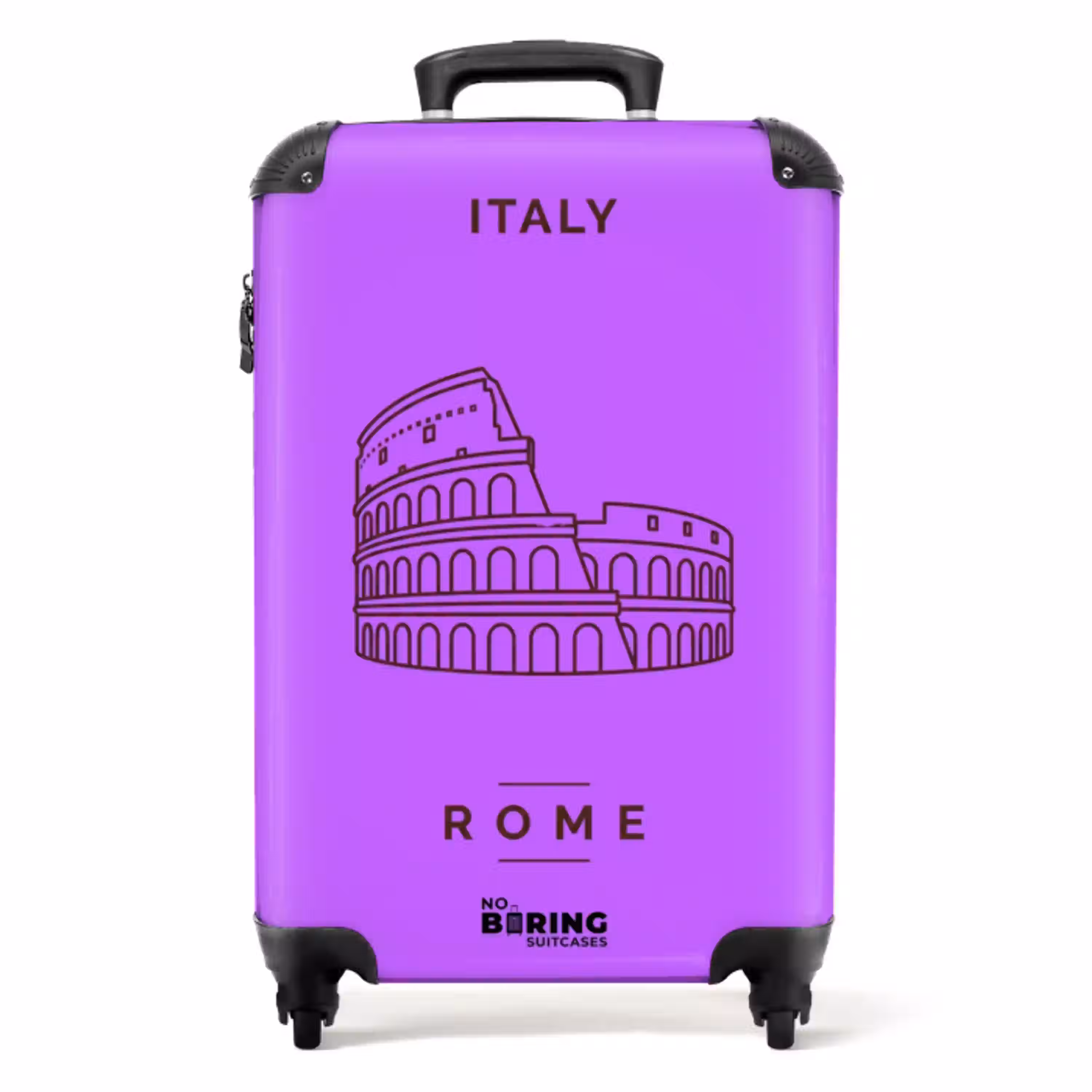 Architectuur - Colosseum - Rome - Minimalistisch - Paars NBS - Handbagage koffer - Volwassenen Unisex middel -productfoto_recht