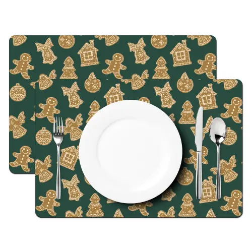 Illustratie - Koekjes - Groen Placemat vinyl groot 368 -zzsfeer2_Kitchenyeah-website
