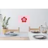 Bloem - Roze - Hartjes Muursticker klein -eettafel