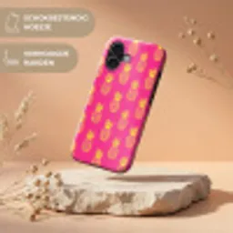 Ananas - Trendy - Roze Toughcase MagSafe Apple iPhone 17 klein 1017 -USP_RandenV_NL