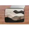 Abstract - Landschap - Golven - Crèmekleur laptophoes neopreen klein -tafel
