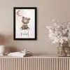 Spreuken - Be kind - Kinderen - Teddybeer - Waterverf fotolijst zwart zonder passe partout klein -sfeer5