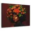 Vrouw - lychee - exotisch Textielframe - compleet frame klein -3d