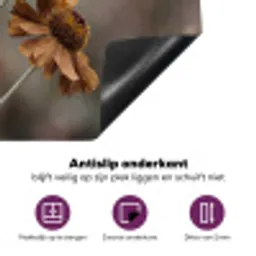 Zonnehoed - Droogbloemen - Geel - Warm Inductie beschermer vinyl 3mm middel -zzzzzzz-cc-onderkant