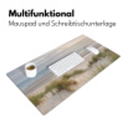 Zandstrand - Bewolkt - Duinen Muismat XXL klein -ysfeer4_duits