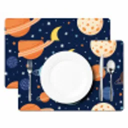 Ruimte - Planeten - Kleurrijk Placemat vinyl groot -zzsfeer2_Kitchenyeah-website