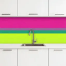 Strepen - Modern - Kleurrijk keuken achterwand 2 middel -3d