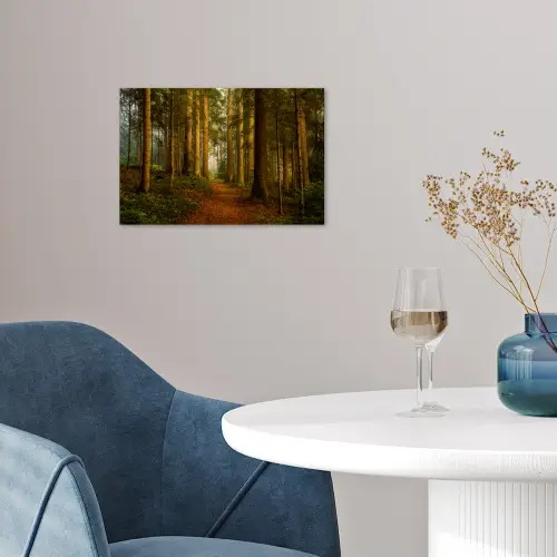 Bos - Natuur - Bomen - Landschap - Bladeren poster papier klein -sfeer3