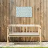 Hartjes - Blauw - Patroon - Strepen Tuinposter op houten frame 2 cm dik klein 845 -sfeer4