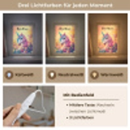 Eenhoorn - Roze - Kleurrijk - Sprookjesbos Light Box met kabel (Kinderlampje) klein -USP_lichtkleurDE