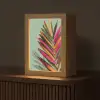 Tak - Bladeren - Kleurrijk - Schaduw Light Box met kabel (Tafellamp) klein -z3d_website