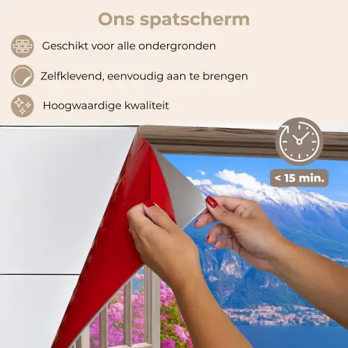 Doorkijk - Berg - Landschap - Uitzicht - Meer keuken achterwand spatscherm klein -spatscherm_NL