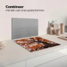 Boom - Bladerdak - Herfst - Oranje - Sfeervol Inductie beschermer vinyl 3mm middel -wsfeer7_website