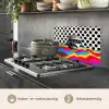 Hamburger - Stippen - Golven - Kleuren keuken achterwand spatscherm klein -usp_NL