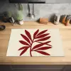 Tak - Bladeren - Rood Inductie beschermer vinyl 3mm klein -sfeer5