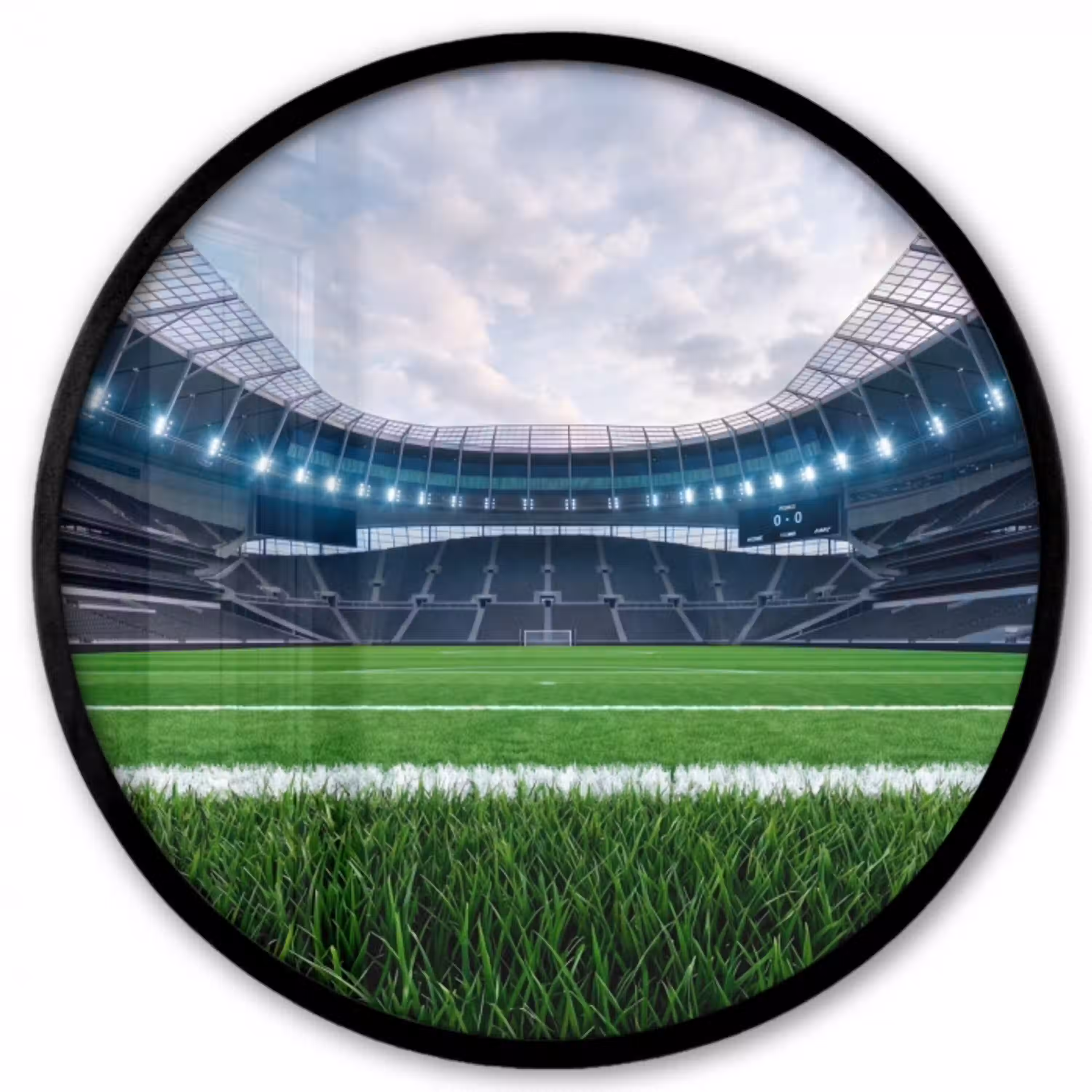 Voetbal - Stadion - Sport - Groen Fotolijst rond zonder passe partout klein -3d