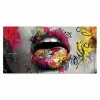 Lippen - Graffiti - Expressief Muismat XXL klein -3d_leeg