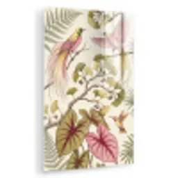 Vogels - Tropisch - Botanisch - Roze plexiglas 5mm klein -zzzproduct_nieuw