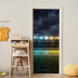 Voetbal - Stadion - Nacht - Modern deurposter klein -sfeer4
