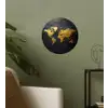 Wereldkaart - Goud - Steen Wandcirkel behangsticker klein -sfeer2