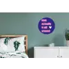 Tekst - Valentijn - Love - Blauw Wandcirkel aluminium klein -slaapkamer