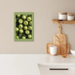 Appels - Groen - bladeren KitchenYeah - Keuken - Canvas klein -sfeer1