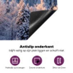 Bos - Bergen - Goud - Winter - Warm Inductie beschermer vinyl 3mm klein -zzzzzzz-cc-onderkant