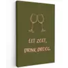 Roze - Groen - Wijn - Quote canvas 2cm klein -z3d