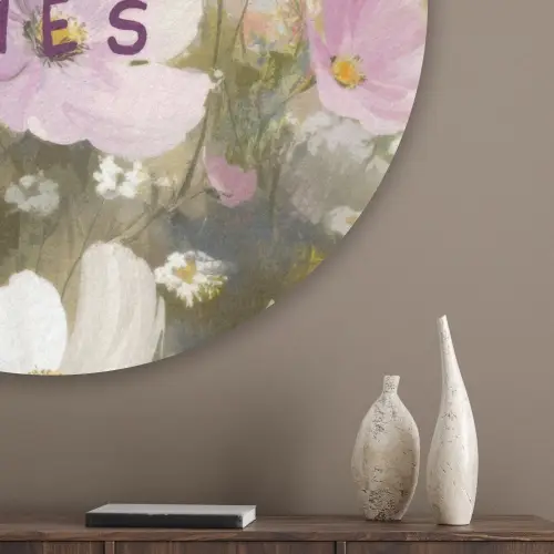 Quote - Bloemen - Schilderachtig Akoestische PET Vilt - Rond klein -sfeer5_closeup