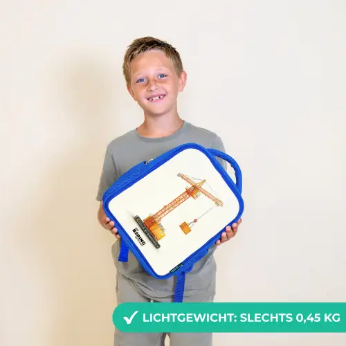 Torenkraan - Getekend - Oranje Kinderrugzak - Blauw middel -sfeer1_NL