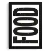 Food - Zwart - Wit - Decoratie KitchenYeah - Keuken - Fotolijst klein -3d