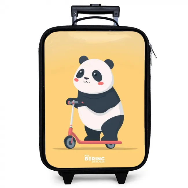 Panda - Step - Geel Kinderkoffer - Zwart klein -zzz_website3d