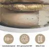 Abstract - Goud - Gezicht - Lippen Akoestische PET Vilt - Rond klein -closeup_NL