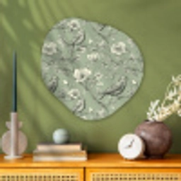 Klassiek - Botanisch - Groen Wandcirkel Organisch Aluminium middel 851 -sfeer2