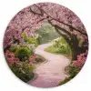 Kersenbloesem - Natuur - Sakura - Pad - Japanse tuin Wandcirkel plexiglas klein -3d