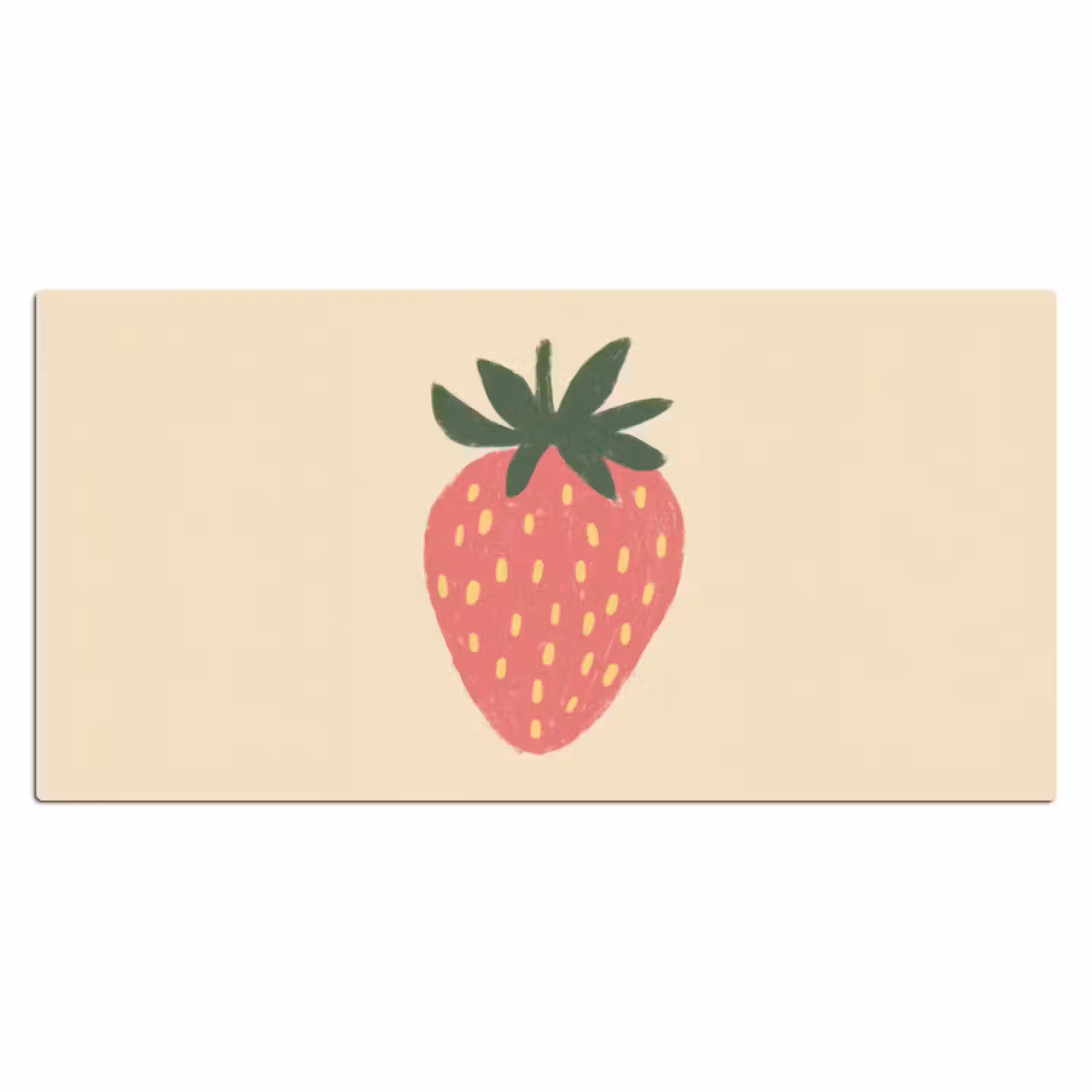 Schreibtischunterlage - Erdbeere - Minimalistisch - Rot - Obst