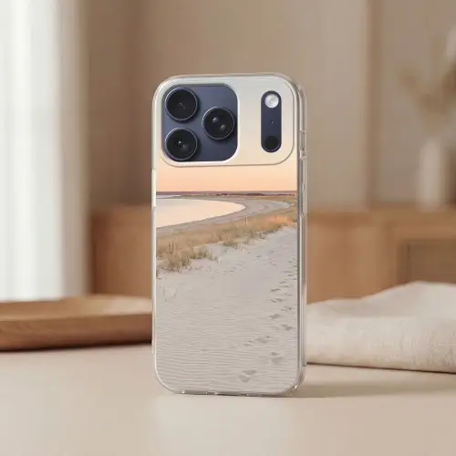 Kustlijn - Horizon - Hek Telefoonhoesje iPhone 17 Pro klein -sfeer2