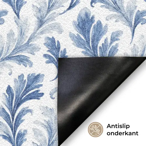 Frans - Citroen - Bladeren  - Blauw Deurmat klein 898 -antislip_NL