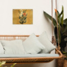 Bladeren - Boeket - Bloemen - Geel tuinposter los doek klein -sfeer7