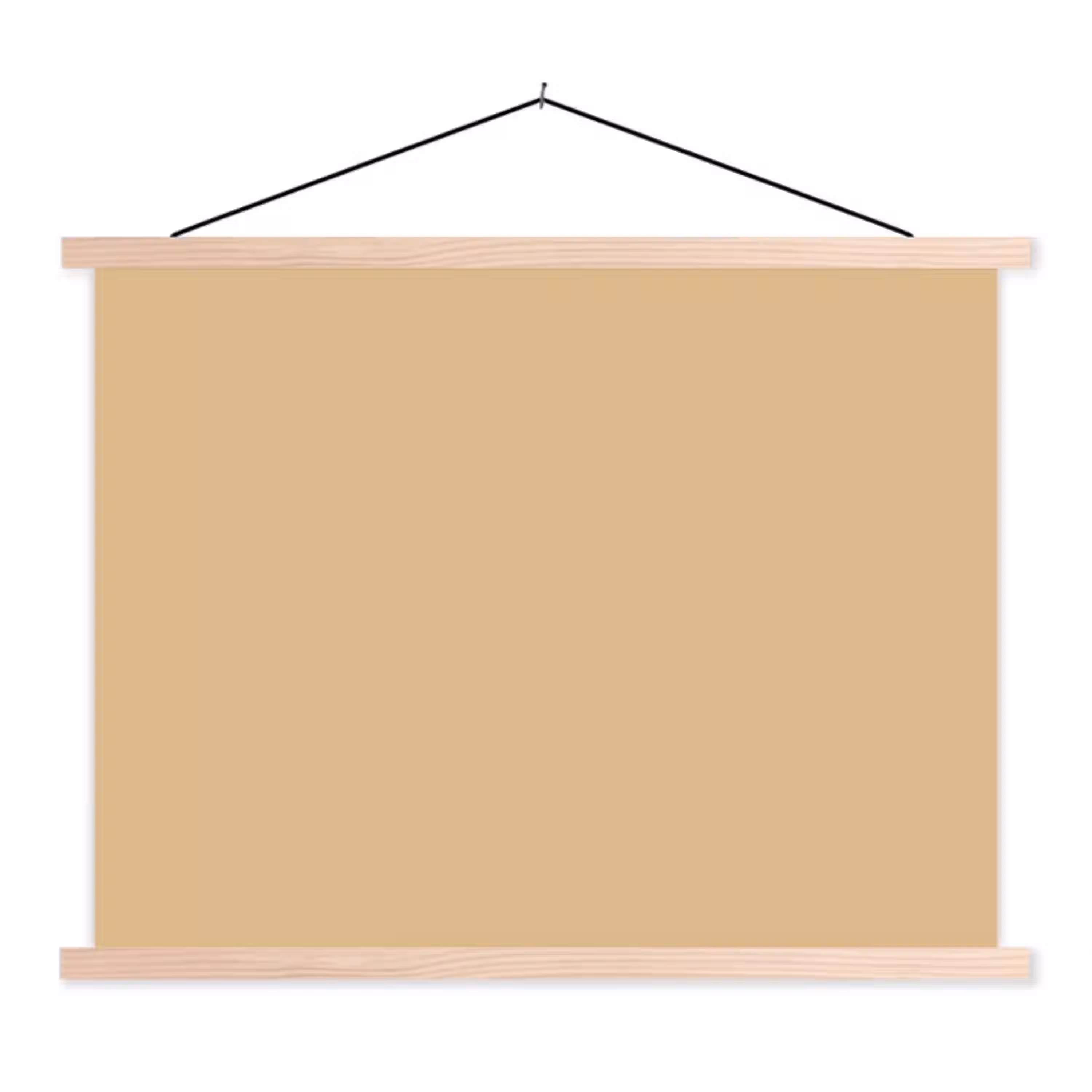 Warm - Sand - Nude textielposter latten blank klein 122 -3d