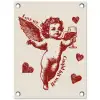 Cupido - Hartjes - Rood - Klassiek tuinposter los doek klein -3d