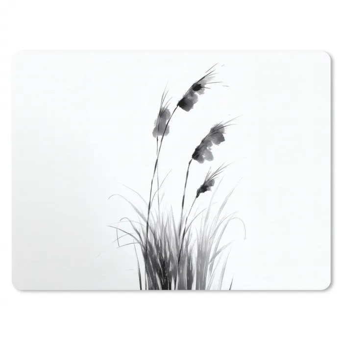 Minimalistisch - Stelen - Wit muismat rubber klein -3d