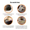 Kat - Sierlijk - Bloemen Inductie beschermer vinyl 3mm klein -zzzzzzz-td-werking
