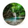Jungle - Waterval - Planten - Water - Natuur Wandcirkel aluminium klein -3d