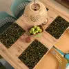 Spat - Waterverf - Geel - Zwart Placemat vinyl groot 368 -zzsfeer5_Kitchenyeah-website